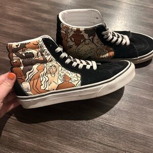 Breast Cancer Awareness Vans High-Top Sneakers - Women’s 8!